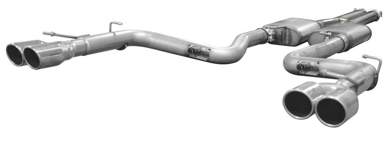 aFe MACHForce XP 2.5in 409 Stainless Axle Back Exhaust w/Stainless Tips 15-17 Ford Mustang I4-2.3L