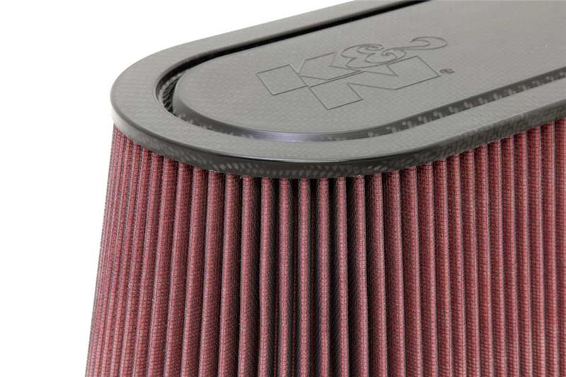 K&N Custom Racing Unique Oval Tapered Filter 17.313in OL B/7.75in OW B/14.625inOL T/6.125inOW T/9in