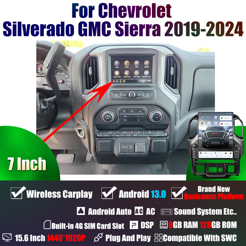 Chevrolet Silverado 15.6 inch Android Media Screen Unit