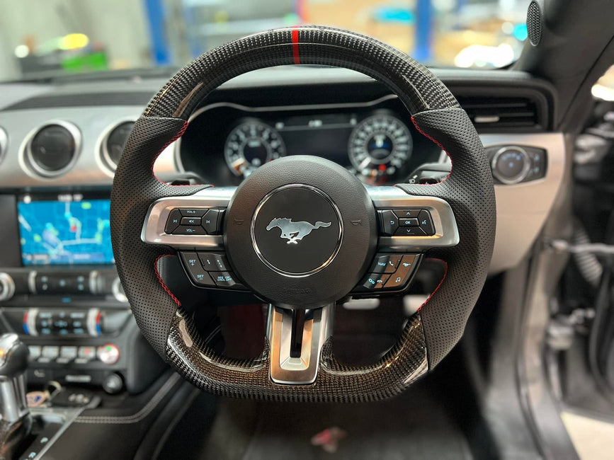 Mustang Carbon Fibre Custom Steering Wheel 2015-17