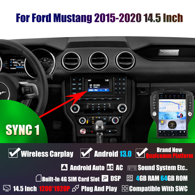 Ford Mustang 2015-23 14.5 inch Android Media Screen Unit