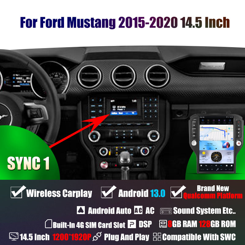 Ford Mustang 2015-23 14.5 inch Android Media Screen Unit