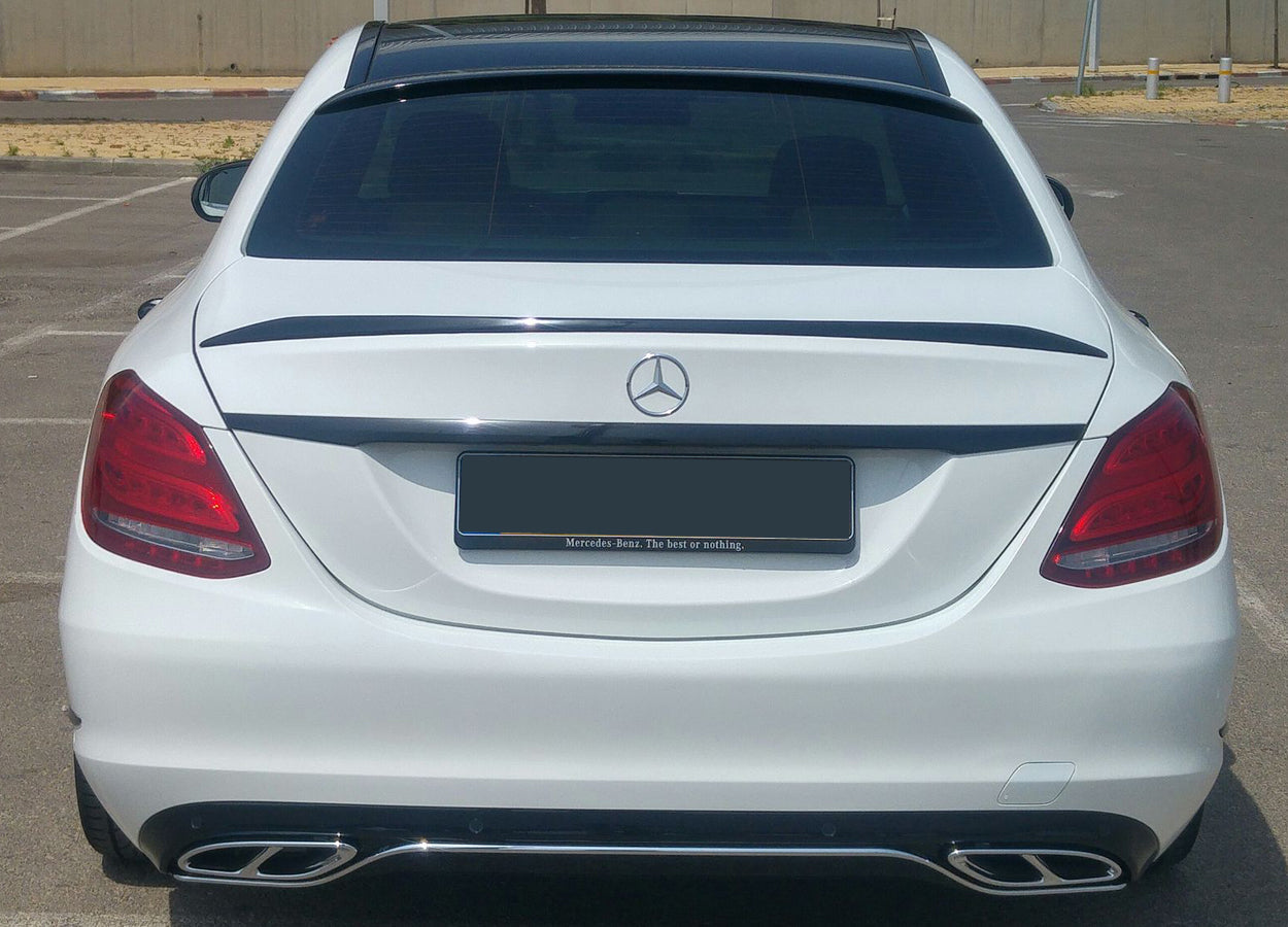 Mercedes C63 Style Spoiler Sedan Matte Black W205 15'+