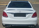 Mercedes C63 Style Spoiler Sedan Matte Black W205 15'+