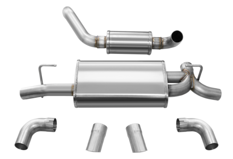 Corsa 2018-2025 Jeep Wrangler JL 2.5in Dual Rear Turn Down Exit Touring Axle-Back Exhaust