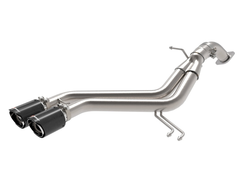 aFe Takeda 13-17 Hyundai Veloster L4-1.6L 2-1/2in 304 SS Axle-Back Exhaust w/ Carbon Fiber Tips