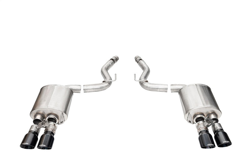 Corsa 2024+ Ford Mustang V8 5.0L 3in Axle-Back Exhaust System w/ Twin 4in Black Pro-Series Tips