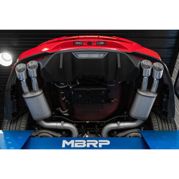 MBRP Mustang 2018+ 3" Cat Back, with Quad 4" Dual Wall Tips, Street Version, AL