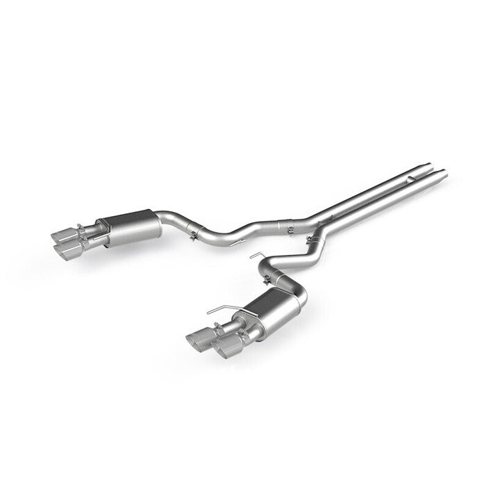 MBRP Mustang 2018+ 3" Cat Back, with Quad 4" Dual Wall Tips, Street Version, AL