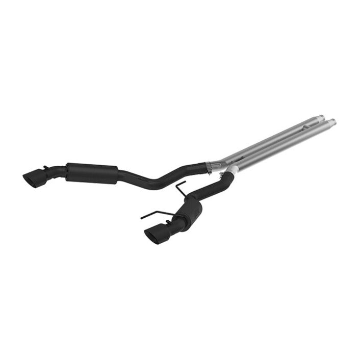 MBRP Mustang 3" StreetCat Back, Dual Split Rear, Street Version, 4.5" tips, BLACK COATED